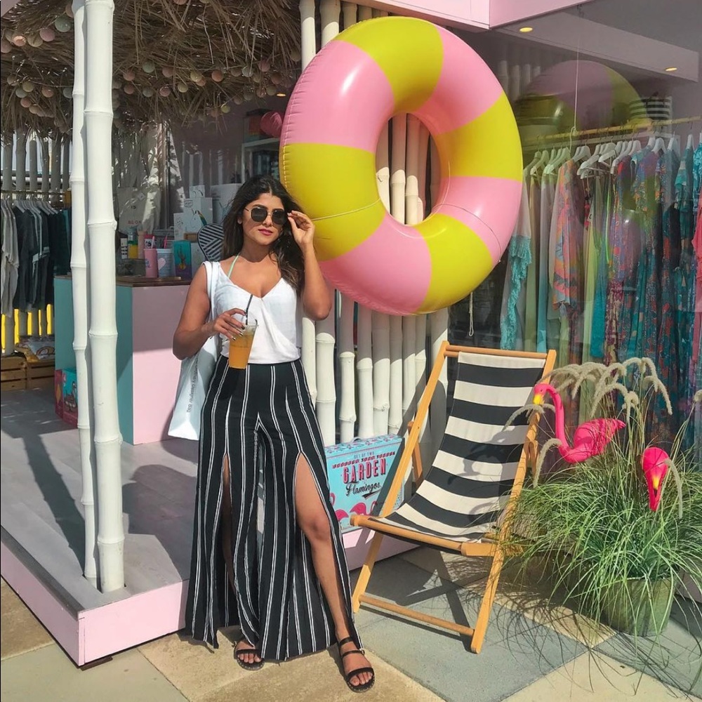 High slit palazzo pants